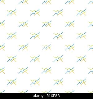 Best chart pattern seamless in flat style for any design Stock Vector