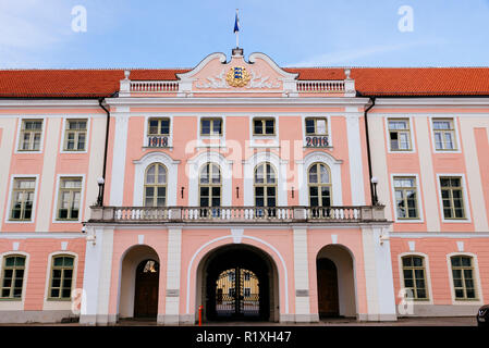 Parliament building in Toompea Castle: the seat of the Parliament. Tallinn, Harju County, Estonia, Baltic states, Europe. Stock Photo