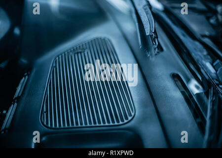 Big car heat and condition deflector in cold colors Stock Photo