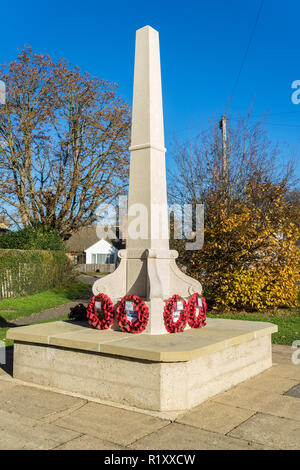 Milton war memorial 2 days after rememberance day 13/11/2018 Stock Photo