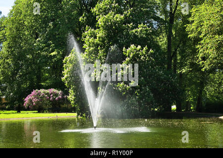 Slottsparken - Palace Park in Oslo. Norway Stock Photo