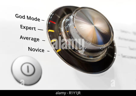 concept of skill level in the form of a ring switch Stock Photo