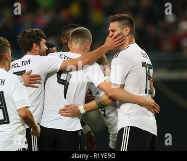 Leipzig, Germany. 15th Nov, 2018. firo: 15.11.2018, Football, Landerspiel, National Team, Season 2018/2019, GER, Germany - RUS, Russia, Russia jubilation Germany to 2: 0 at SULE, | usage worldwide Credit: dpa/Alamy Live News Stock Photo