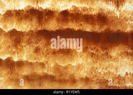 Dyed metal surface with rusty wavy stains as a texture Stock Photo