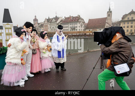 local people dressed suit of a Japanese wedding at Luzern Carnival Switzerland Stock Photo Alamy