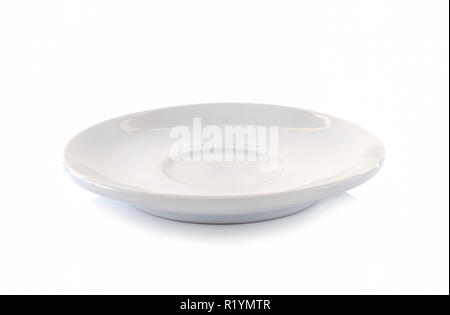 white dish close up isolated Stock Photo