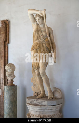 Rome. Italy. Statue of Wounded Amazon, from a Greek  original by Phidias, head is a replica of Amazon by Polykleitos, Capitoline Museums. Musei Capito Stock Photo