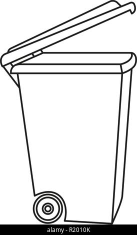 Outline Dumpster or dustbin vector Stock Vector Image & Art - Alamy