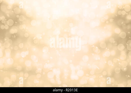 Gold, yellow bokeh lights. Christmas background concept. Stock Photo
