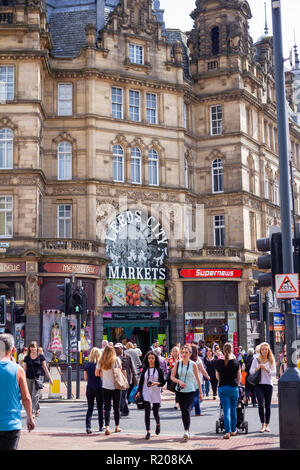 Leeds/England - May 16th 2014: Leeds City Market Stock Photo