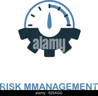 Risk Management icon. Two colors premium design from management icons collection. Pixel perfect simple pictogram risk management icon. UX and UI usage Stock Vector