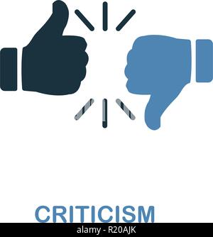 Criticism icon. Two colors premium design from management icons collection. Pixel perfect simple pictogram criticism icon. UX and UI usage. Stock Vector