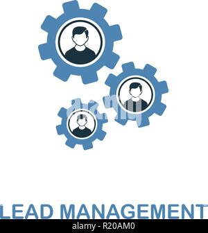 Lead Management icon. Two colors premium design from management icons collection. Pixel perfect simple pictogram lead management icon. UX and UI usage Stock Vector