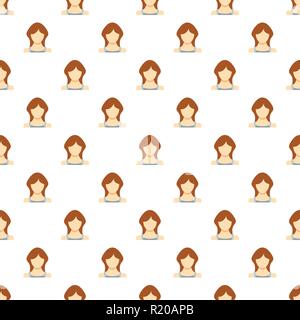 Best woman user pattern seamless in flat style for any design Stock Vector