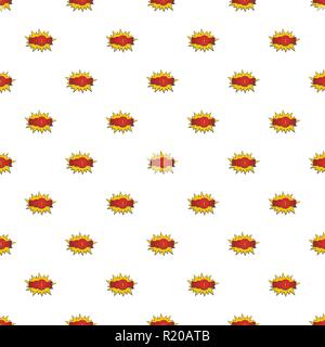 Comic boom big pattern seamless in flat style for any design Stock Vector
