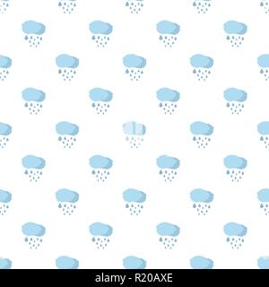 Cloud rain pattern seamless in flat style for any design Stock Vector