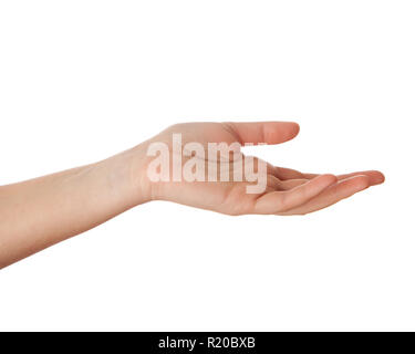 Empty  hand isolated on white background Stock Photo