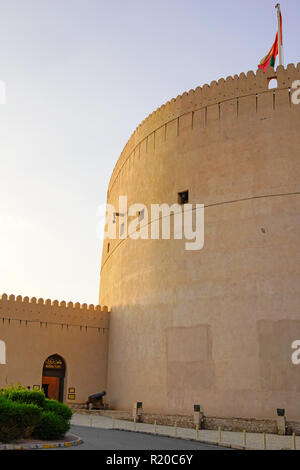Street view of Nizwa famous fortification, Oman. Stock Photo