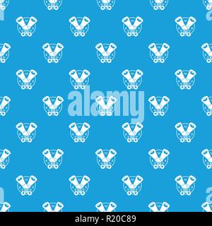 Tin opener pattern vector seamless blue Stock Vector