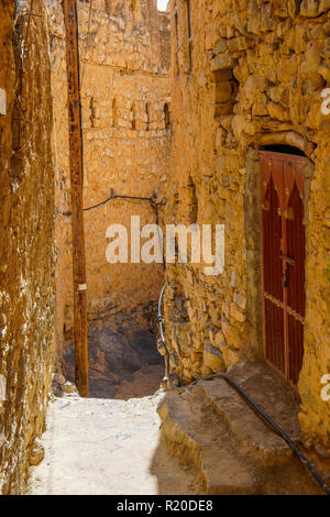Picturesque old mountain village Al Misfah al Abreyeen, Oman. Stock Photo