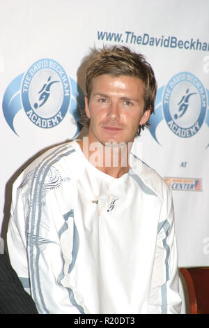 David Beckham   06/02/05 DAVID BECKHAM LAUNCHES SOCCER ACADEMY @ Home Depot Center, Carson Photo by Kanako Chitose/HNW / PictureLux  (June 2, 2005) Stock Photo