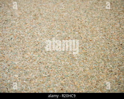 Background from the surface of a sheet of wood chip panel Stock Photo
