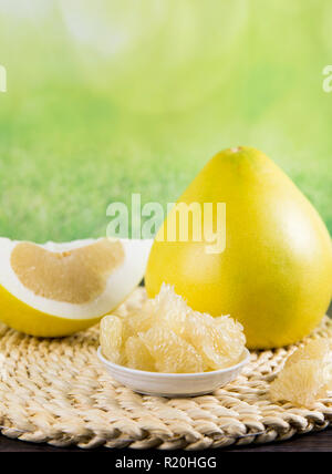 Shaddock or Pomelo (Citrus maxima or Citrus grandis), Rutaceae, Hanbury ...