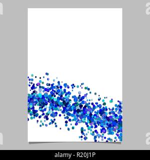 Abstract blank confetti wave flyer background with dispersed dots Stock Vector
