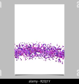 Abstract blank wavy confetti poster background template with scattered dots Stock Vector