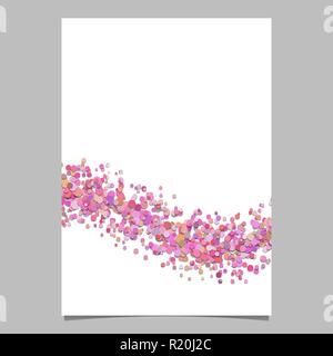 Abstract blank wave dispersed confetti circle brochure background Stock Vector