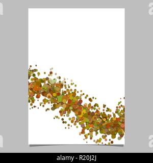 Abstract blank wavy confetti brochure background template with scattered dots Stock Vector