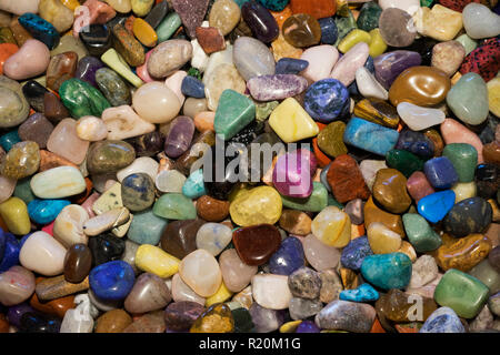 Assortment of multi colored pebbles. Stock Photo