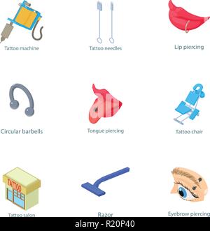 Freak icons set, isometric style Stock Vector