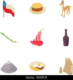 Clime icons set, isometric style Stock Vector