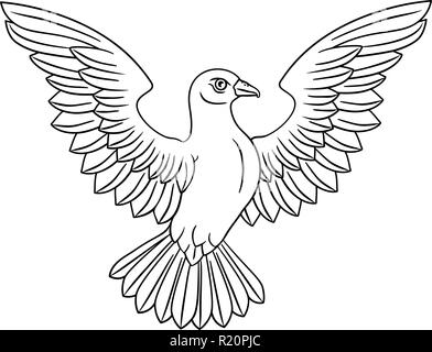 White Dove Concept Stock Vector