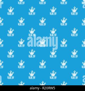 Carrot pattern vector seamless blue Stock Vector