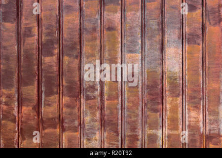 Close up of rusty shutters of a garage. Ideal for concept and backgrounds. Space for text. Stock Photo