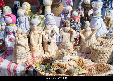 Belarusian national dolls.Straw toys Stock Photo