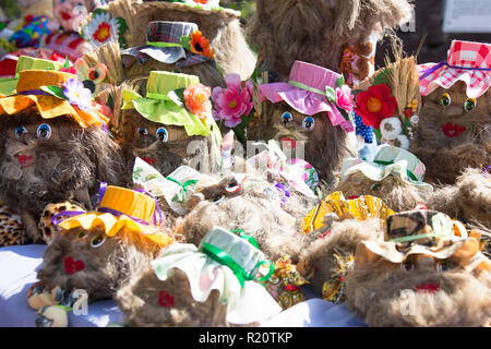 Belarusian national doll. Flax toys Stock Photo