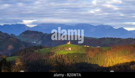 Sveti Tomaz is a small settlement in the Municipality of Skofja Loka in the Upper Carniola region of Slovenia Stock Photo