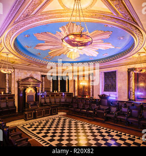 Interior of Masonic Temple, Andaz Liverpool Street Hotel, London, UK Stock Photo