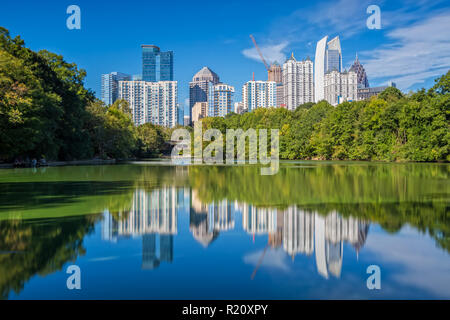 Atlanta Skyline from Piedmont Park Stock Photo