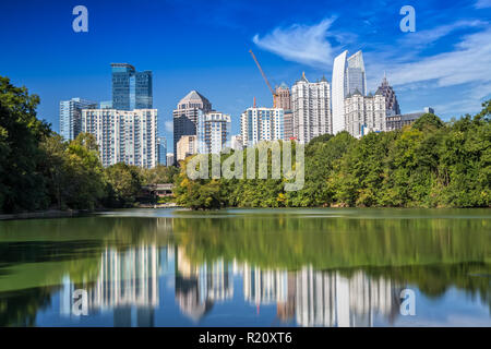 Atlanta Skyline from Piedmont Park Stock Photo