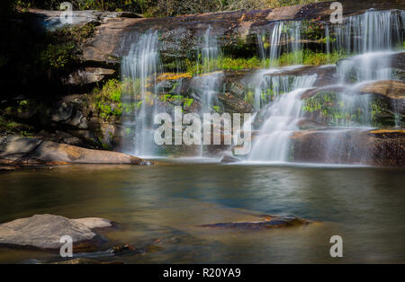 Waterfall in North Carolina, Transylvania County Stock Photo