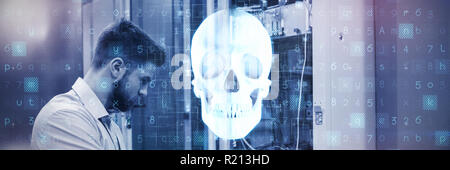 Composite image of virus background Stock Photo