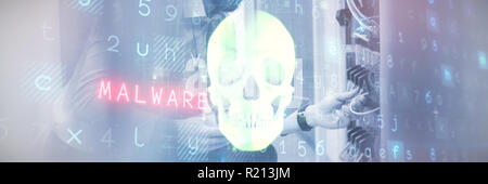 Composite image of virus background Stock Photo