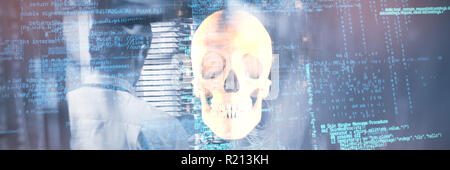 Composite image of blue data Stock Photo