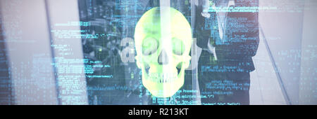 Composite image of blue data Stock Photo