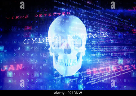 Composite image of virus background Stock Photo