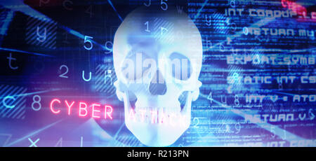 Composite image of virus background Stock Photo